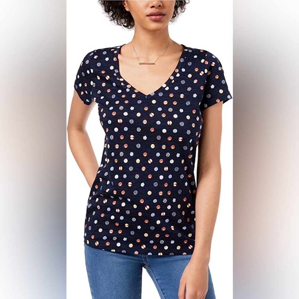 Maison Jules printed v neck
